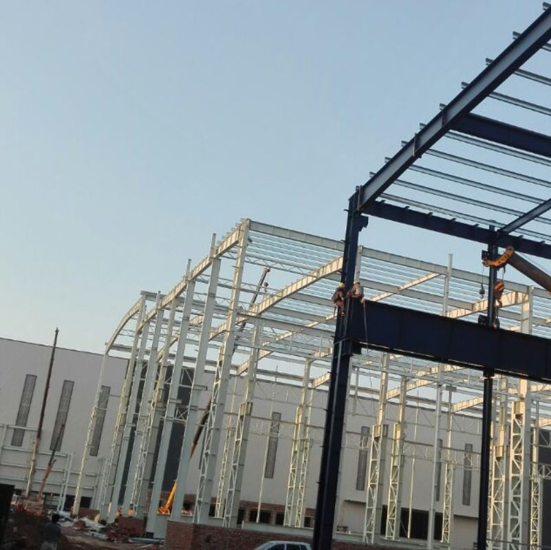 Resistenza al fuoco Modern Metal Prefab Workshop Steel Frame Workshop Personalizzabile
