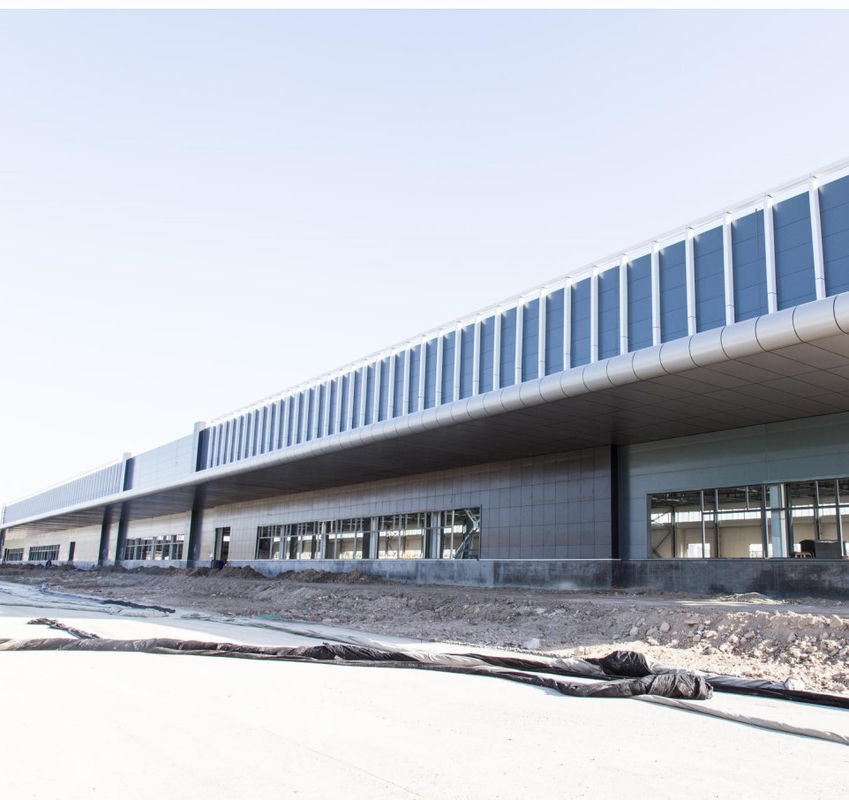 Q235 Edifici strutturali in acciaio officina garage strutture metalliche prefabbricate resistenti alla neve