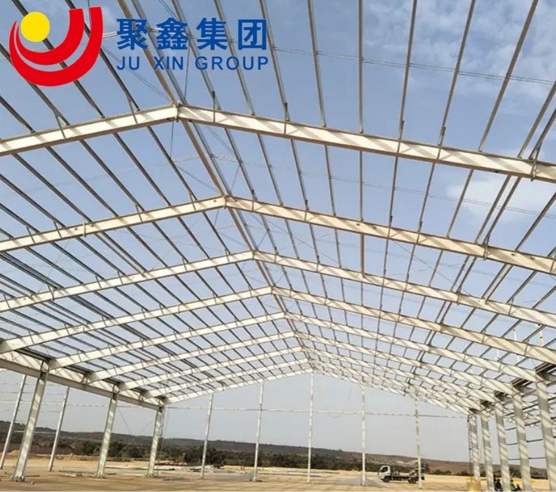 Struttura in acciaio con telaio a candela magazzino / laboratorio / edificio per uffici con tenda di vetro