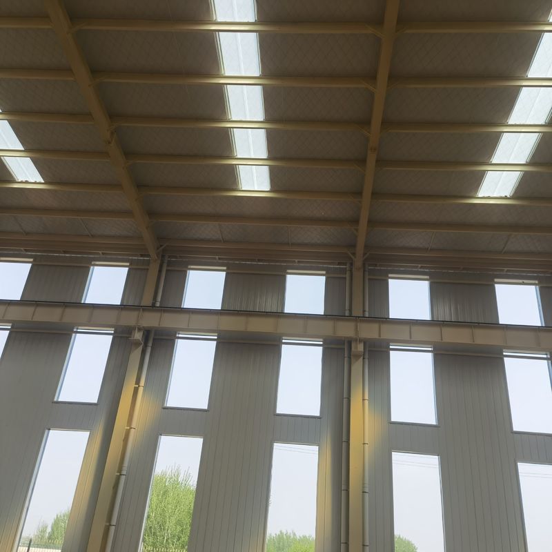 36m Large Clear Span Steel Structure Workshop con telaio a sezione H e tetto a travi negli Stati Uniti