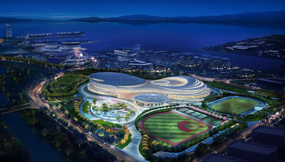 Fabbricazione in acciaio a cornice leggera Installazione rapida Struttura metallica Pre-ingegnerizzata Sala sportiva Sala da ginnastica Edifici di stadio all'aperto